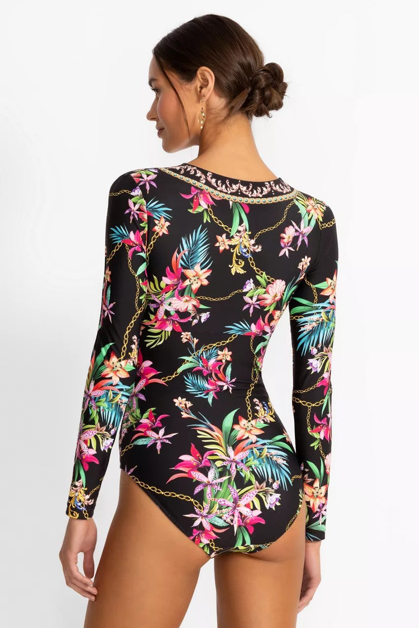 Johnny Was MILLER RUCHED WRAP SURF ONE PIECE