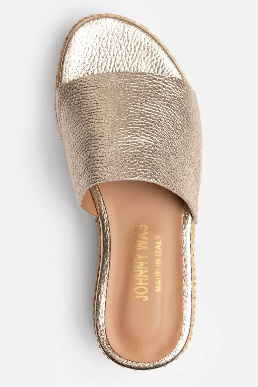 Johnny Was RAFFIA PLATFORM SLIDE
