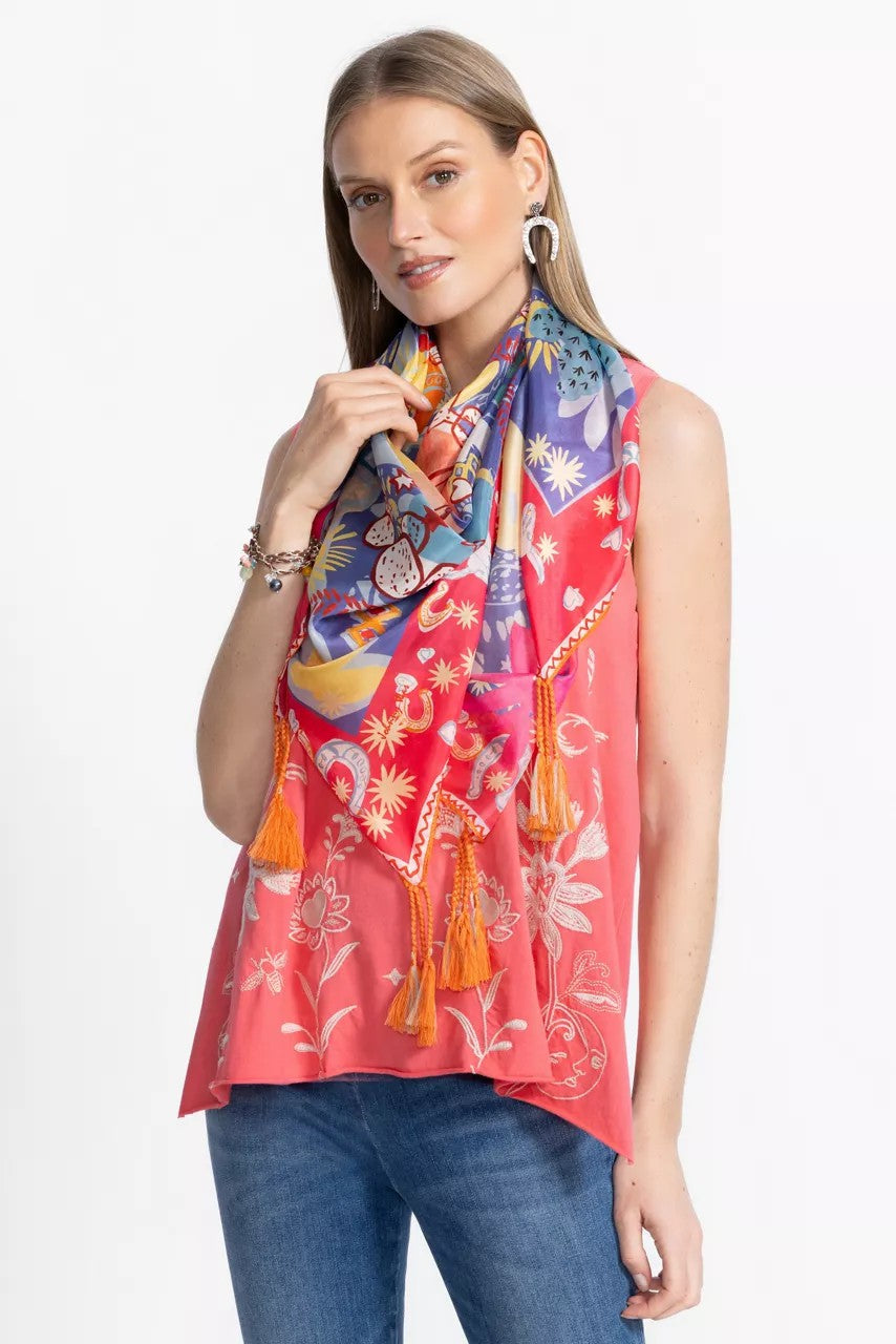 Johnny Was LIBERTY SILK SCARF