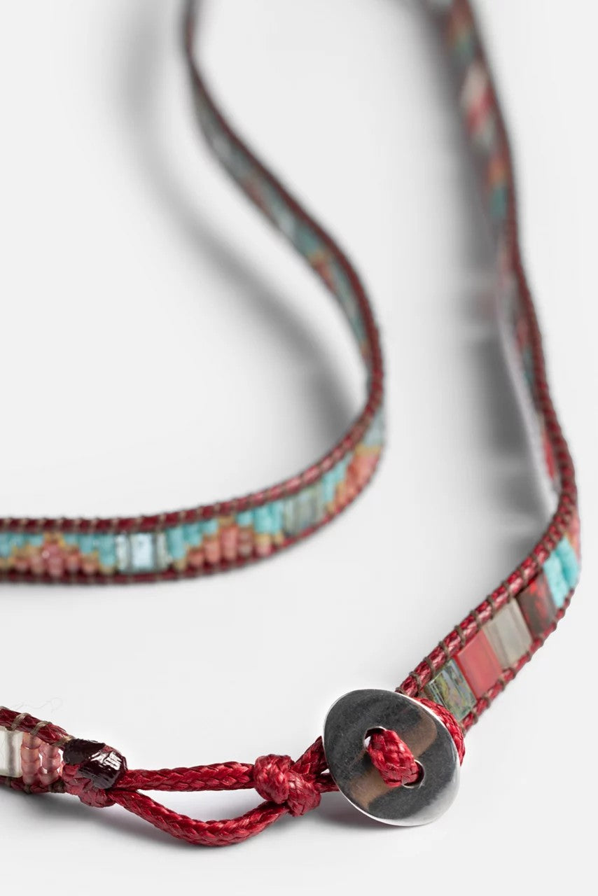 Johnny Was SANTA FE BURGUNDY WRAP BRACELET
