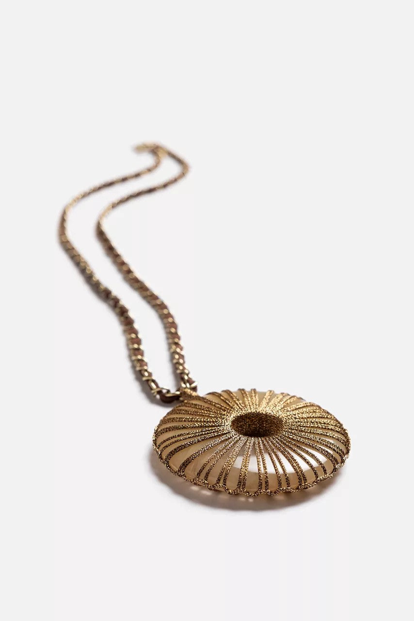 Johnny Was CRYSTAL PENDANT SUEDE CHAIN NECKLACE