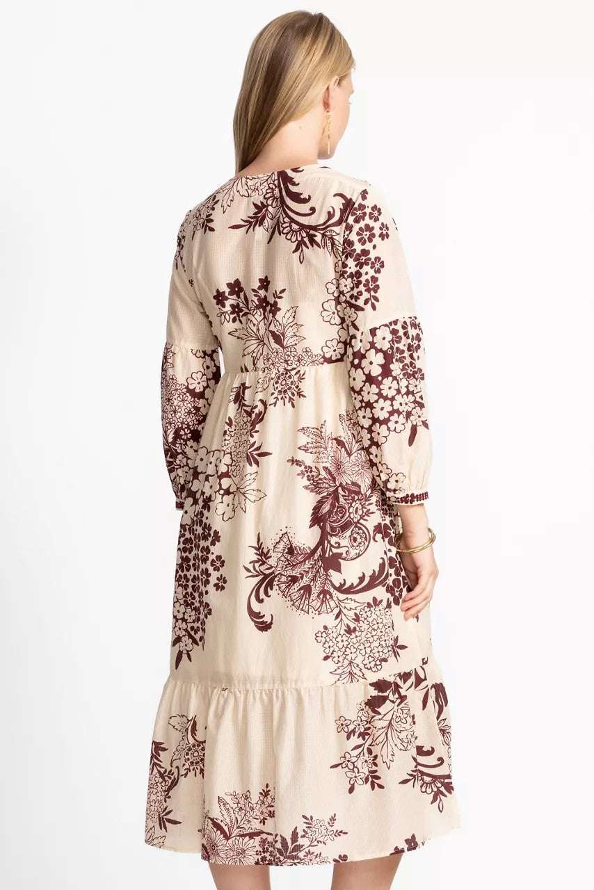 Johnny Was TIERED BISHOP SLEEVE DRESS