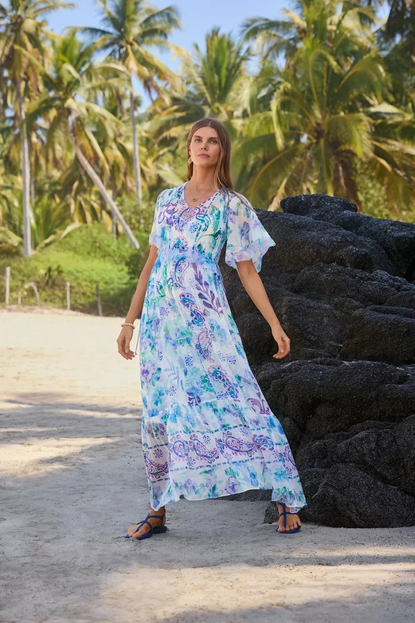 Johnny Was ANNAMARIE FLUTTER MAXI DRESS
