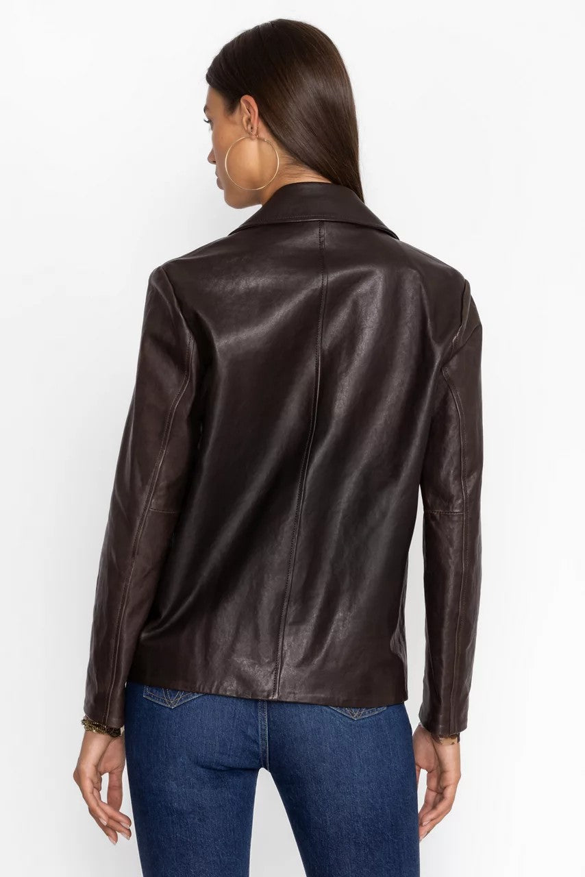 Johnny Was PATCH POCKET ITALIAN LEATHER JACKET