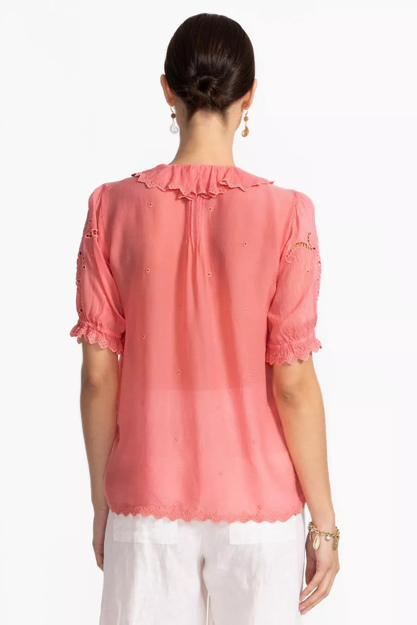 Johnny Was ANETTE RUFFLE BLOUSE