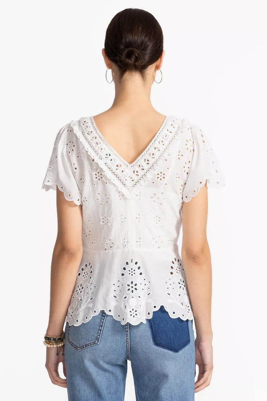 Johnny Was ELIZABETH PEPLUM BLOUSE