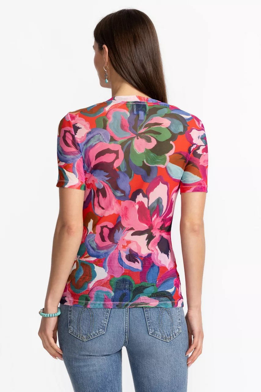 Johnny Was ELEANOR SHORT SLEEVE MESH TEE