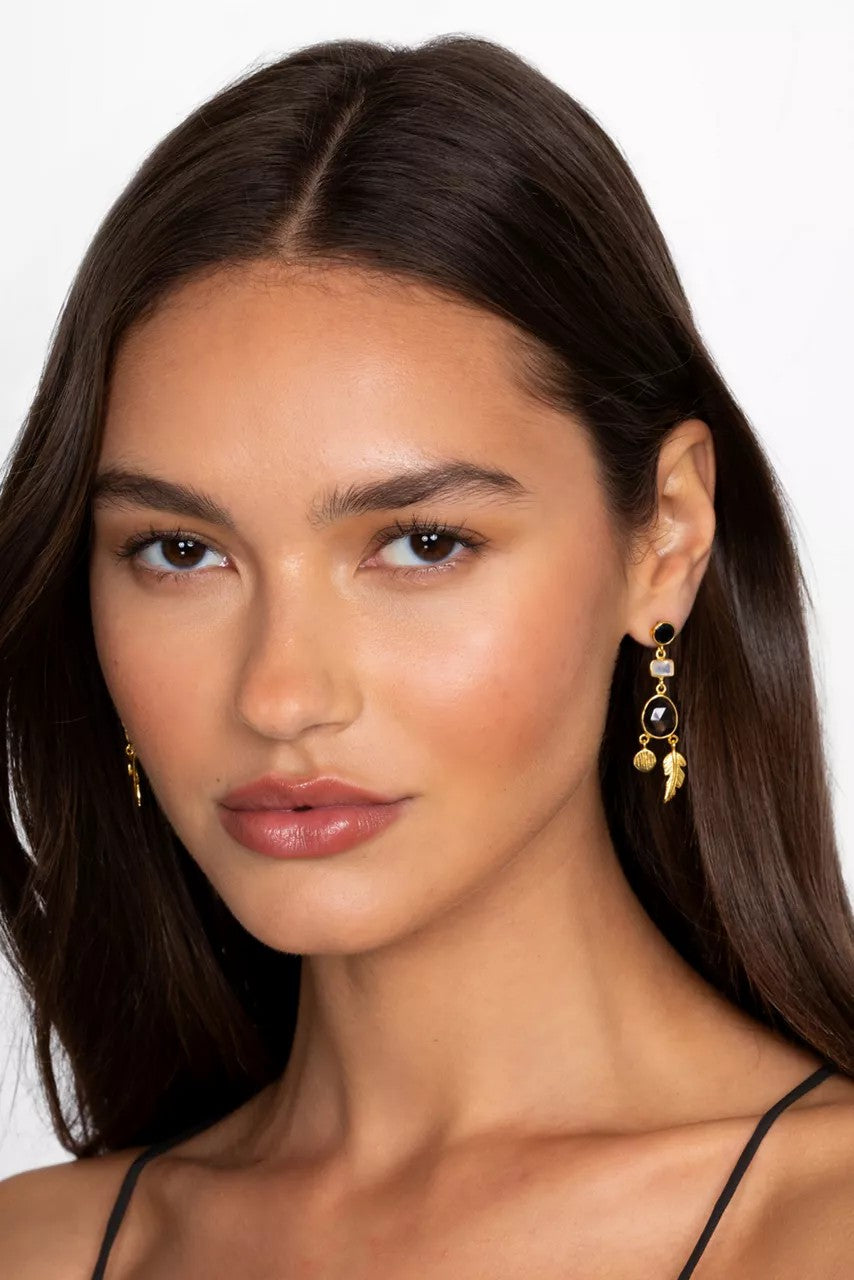 Johnny Was WINTER LEAVES DANGLE EARRINGS