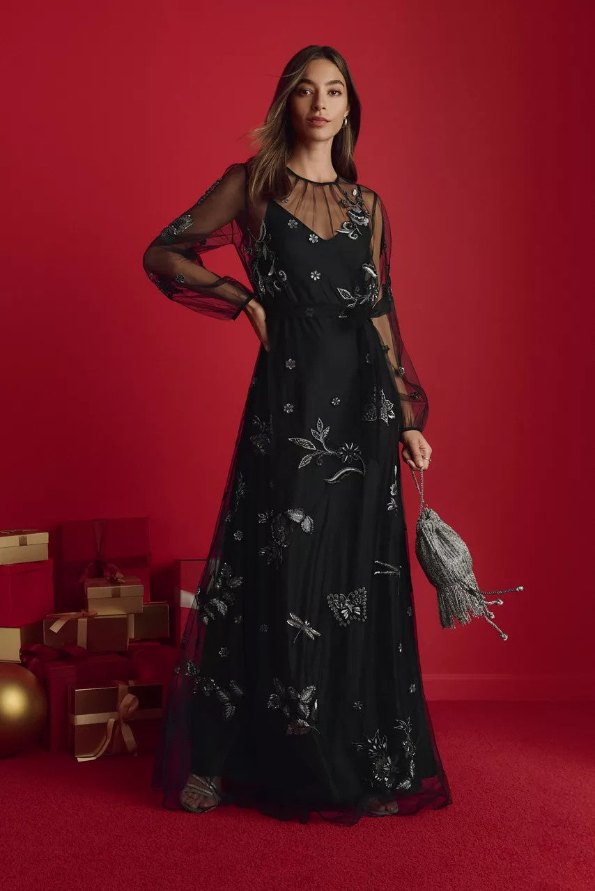 Johnny Was SPELLBOUND BLACK DRESS