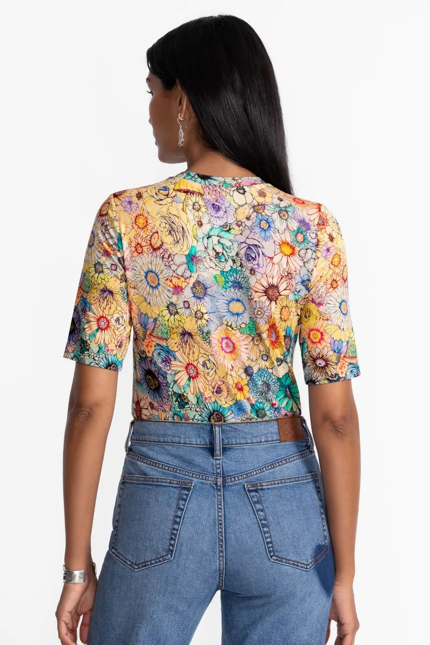 Johnny Was THE JANIE FAVORITE FITTED ELBOW SLEEVE TEE