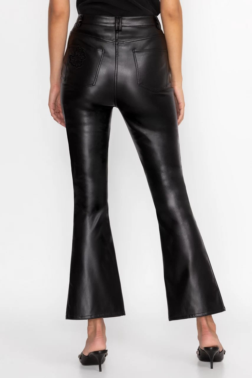 Johnny Was THE SLIT FLARE VEGAN LEATHER PANT