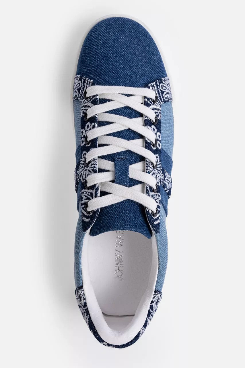 Johnny Was BANDANA EMBROIDERED DENIM SNEAKER