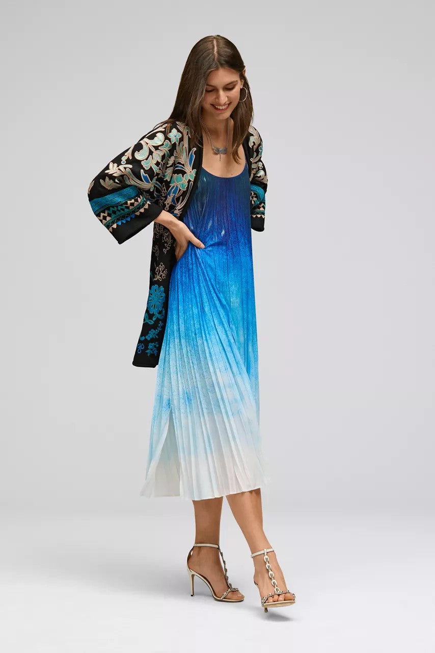 Johnny Was TYE PLEATED MIDI DRESS