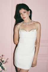 Elsie Dress: White Mini Dress for Wedding After-Party | Nana Jacqueline