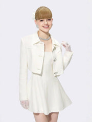 Marianne Dress: White Mini Dress for Bridal Shower | Nana Jacqueline