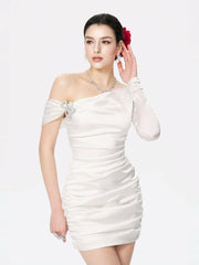 Marlene Dress: White Mini Dress for Bridal Shower | Nana Jacqueline