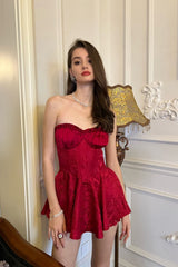 Airina Dress: Red Mini Dress for Birthday Celebration | Nana Jacqueline