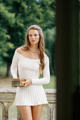 Jenna Dress: White Mini Dress for Bridal Shower | Nana Jacqueline