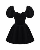 Lillian Velvet Mini Dress: Black Mini Dress for Cocktail Party | Nana Jacqueline