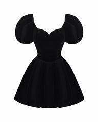 Lillian Velvet Mini Dress: Black Mini Dress for Cocktail Party | Nana Jacqueline