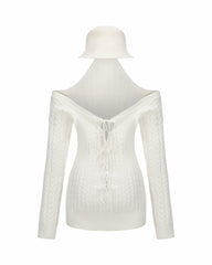Margo Knit Dress: White Mini Dress for Date Night | Nana Jacqueline