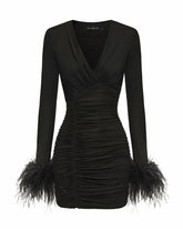 Théa Dress: Black Mini Dress for Cocktail Party | Nana Jacqueline