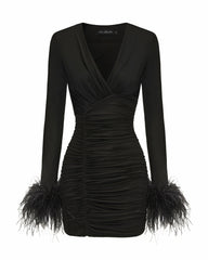 Théa Dress: Black Mini Dress for Cocktail Party | Nana Jacqueline