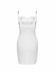 Nadia Dress: White Mini Dress for Engagement Party | Nana Jacqueline