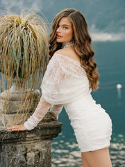 Sydney Bow Dress: White Mini Dress for Bridal Shower | Nana Jacqueline
