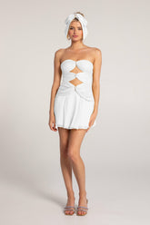 Ilana Dress: White Mini Dress for Bridal Shower | Nana Jacqueline