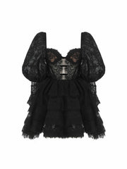 Penelope Lace Dress: Black Mini Dress for Cocktail Party | Nana Jacqueline