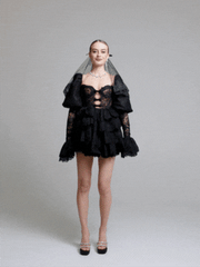 Penelope Lace Dress: Black Mini Dress for Cocktail Party | Nana Jacqueline