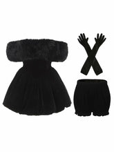 Candice Velvet Dress: Black Mini Dress for Cocktail Party | Nana Jacqueline