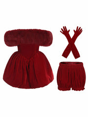 Candice Velvet Dress: Red Mini Dress for Holiday Party | Nana Jacqueline