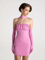 Talia Diamond Dress: Pink Mini Dress for Birthday Celebration | Nana Jacqueline