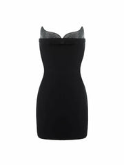 Keira Velvet Mini Dress: Black Mini Dress for Cocktail Party | Nana Jacqueline