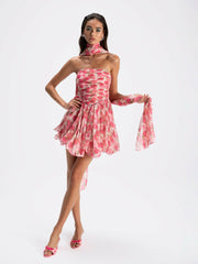Chloe Dress: Pink Mini Dress for Garden Party | Nana Jacqueline