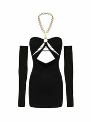 Tilda Dress: Black Mini Dress for Cocktail Party | Nana Jacqueline
