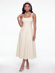 Delilah Cut Out Back Champagne Dress | Nana Jacqueline