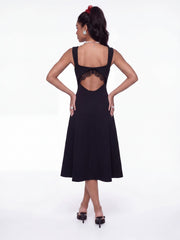 Delilah Square-Neck Black Dress | Nana Jacqueline