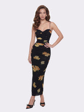 Claudia Ruched Black Floral Dress | Nana Jacqueline