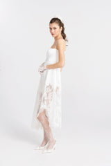 Mirabelle Satin Maxi Dress: White Maxi Dress for Bridal Shower | Nana Jacqueline
