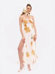 Isolde Dress: Floral Maxi Dress for Garden Wedding Guest | Nana Jacqueline