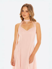 Irena Dress: Pink Maxi Dress for Garden Wedding Guest | Nana Jacqueline