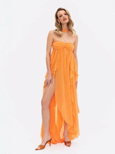 Mariah Dress: Orange Maxi Dress for Destination Wedding | Nana Jacqueline