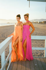 Mariah Dress: Orange Maxi Dress for Destination Wedding | Nana Jacqueline