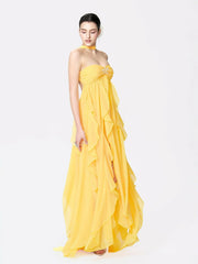 Mariah Dress: Yellow Maxi Dress for Destination Wedding | Nana Jacqueline