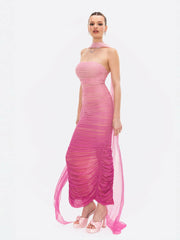 Juliet Dress: Pink Midi Dress for Cocktail Party | Nana Jacqueline