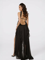 Mariah Dress: Black Maxi Dress for Formal Wedding Guest | Nana Jacqueline