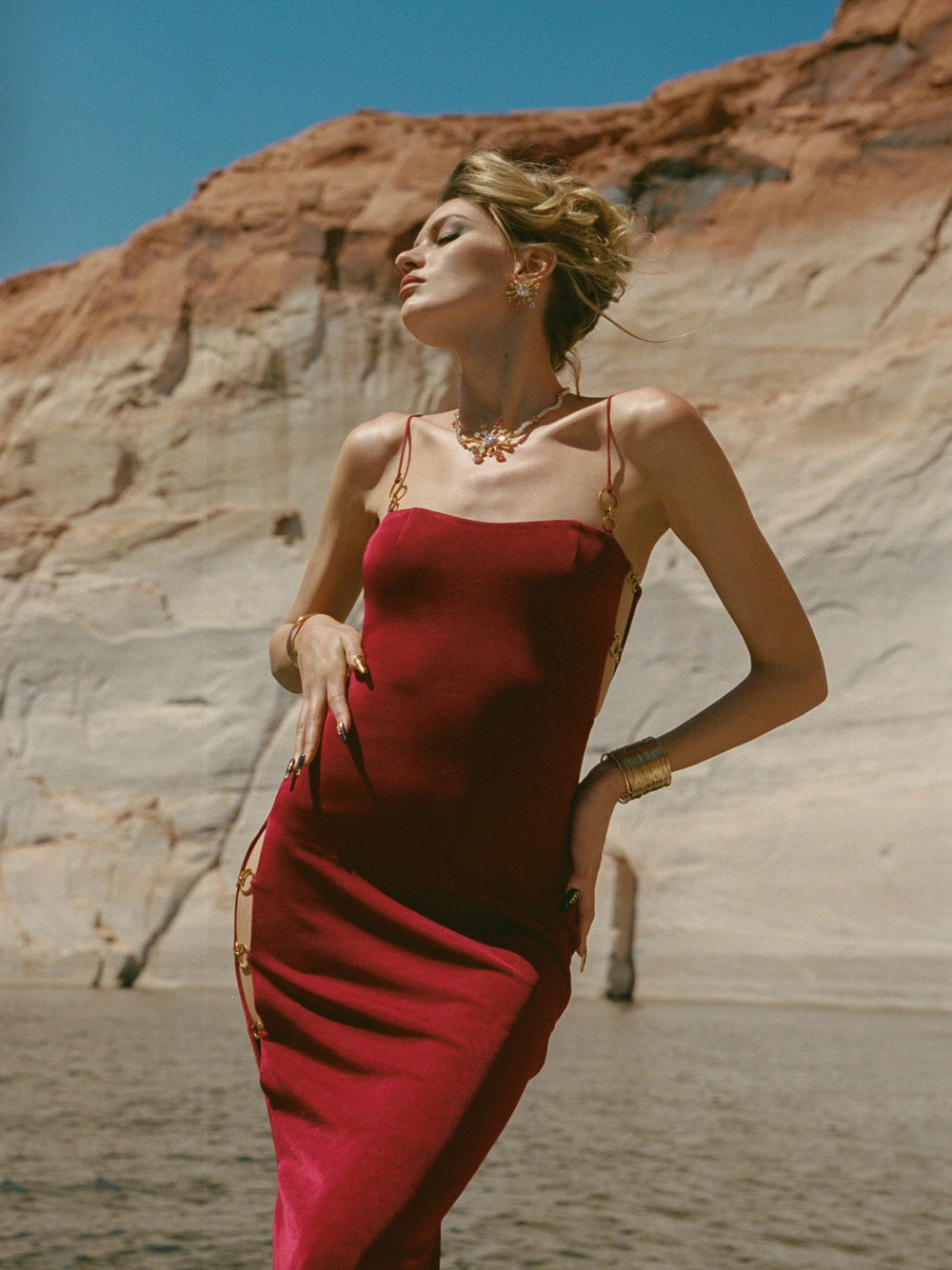 Adeline Dress: Red Maxi Dress for Date Night | Nana Jacqueline